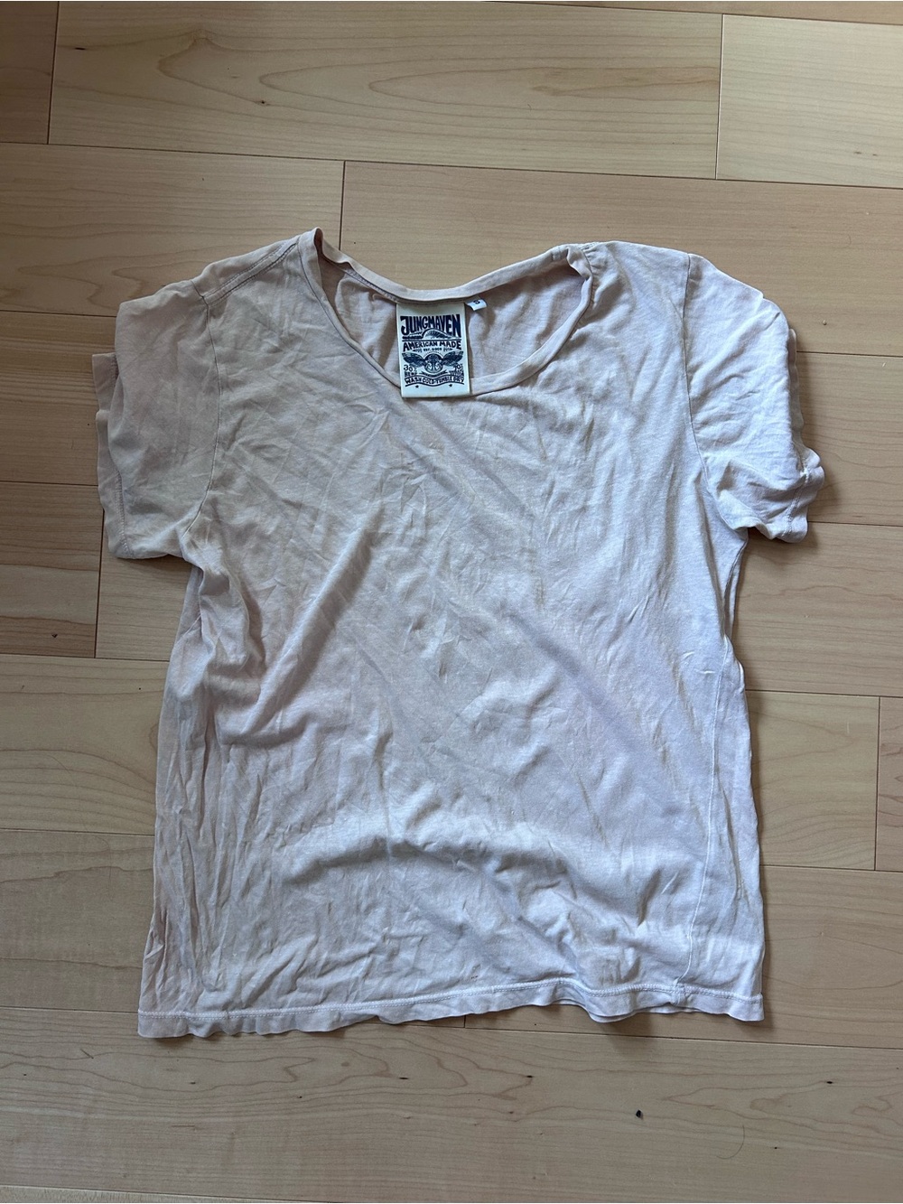 Jungmaven Ojai tee, petal pink, S